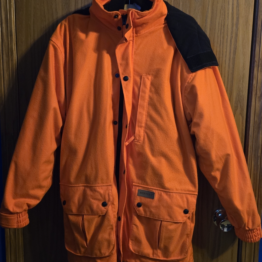 Herters Hunting Jacket Coat Insulated Warm Neon Orange Medium